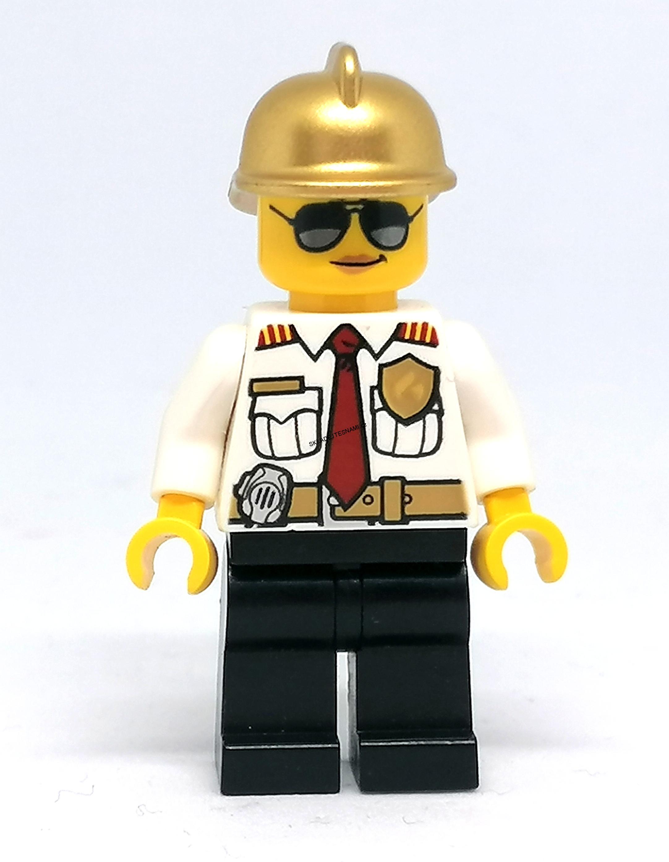 LH1714 HRANÁ MINIFIGURKA HASIČ SE ZLATOU HELMOU