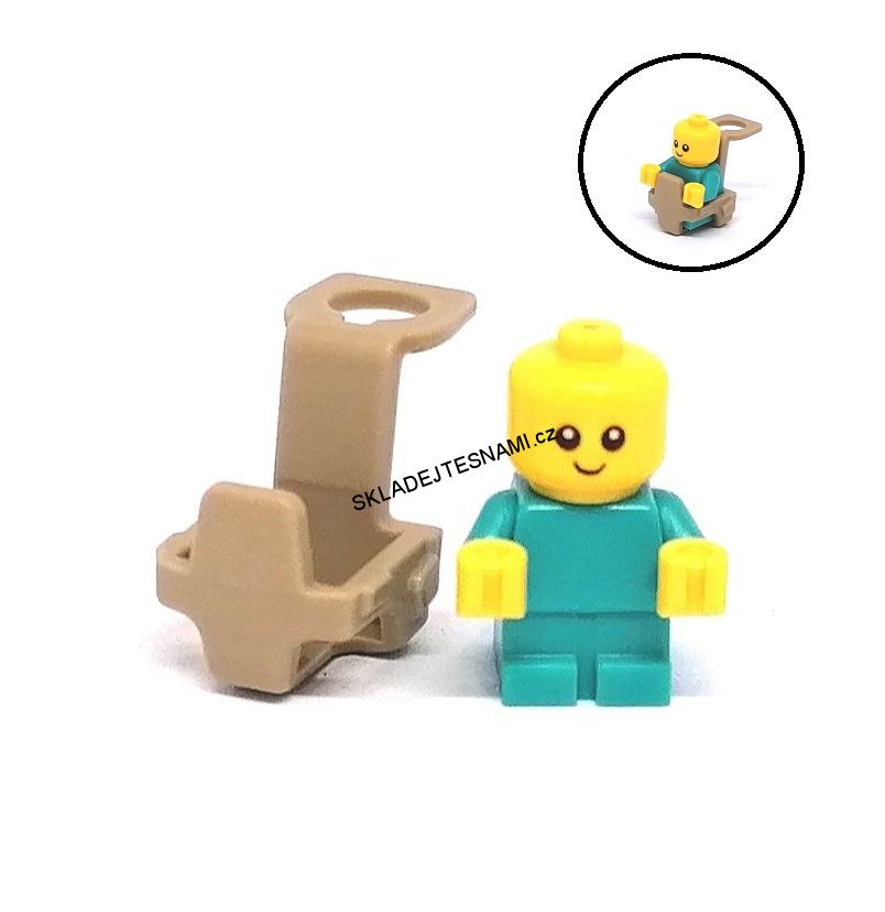 LN2132 LEGO NOVÁ MINIFIGURKA MIMINKO TYRKYSOVÉ DUPAČKY V KLOKANCE