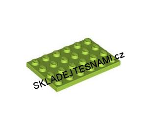 LH1992 LEGO HRANÁ PODLOŽKA DESTIČKA 4X6 LIMETKOVÁ