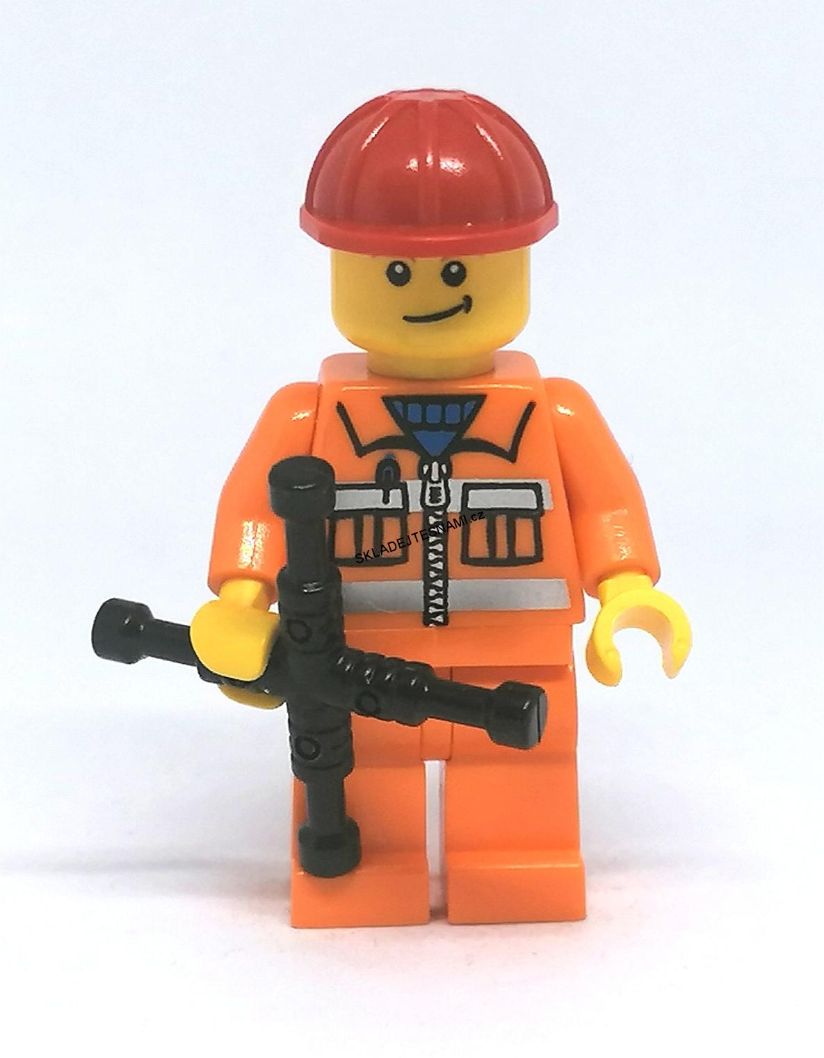 LH2769 LEGO HRANÁ MINIFIGURKA DĚLNÍK S KLÍČEM NA KOLA