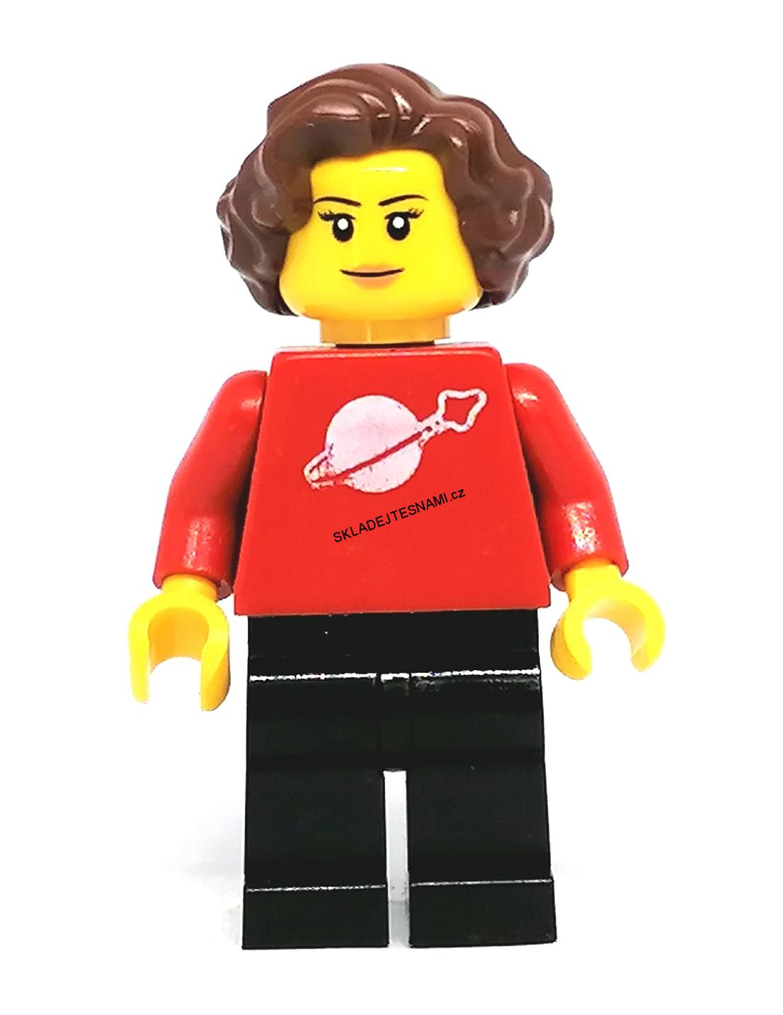 LH2822 LEGO HRANÁ MINIFIGURKA ŽENA VLNITÉ VLASY ASTRONAUTKA