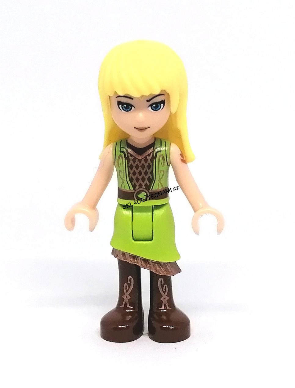 LN2306 LEGO NOVÁ MINIFIGURKA FRIENDS ZELENOHNĚDÉ ŠATY