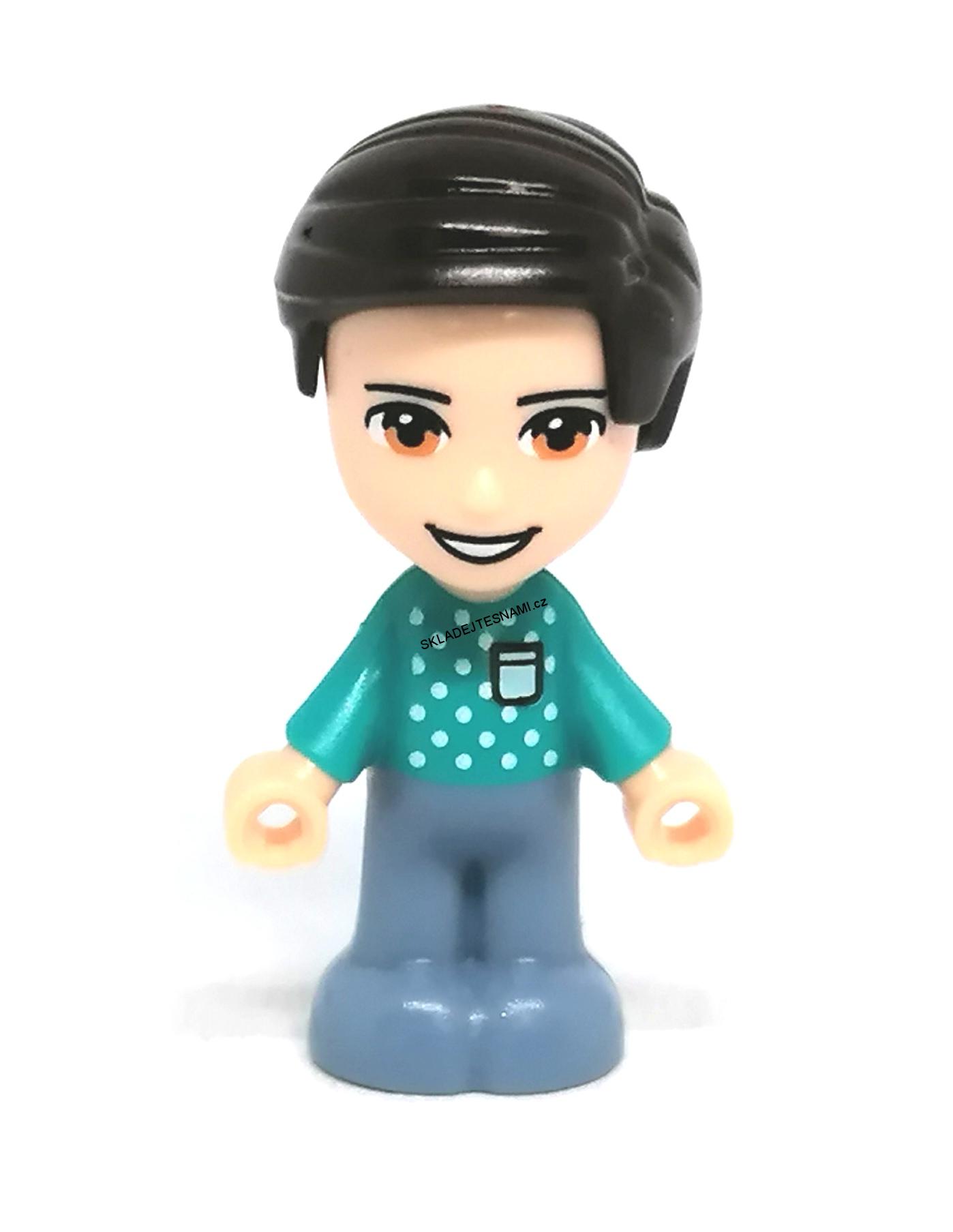 LN2341 LEGO NOVÁ MINIFIGURKA FRIENDS DÍTĚ KLUK HNĚDÉ VLASY NA PATKU