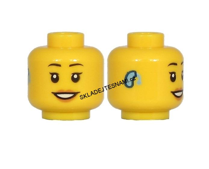 F762 LEGO HLAVA S NASLOUCHADLEM/NASLOUCHÁTKEM