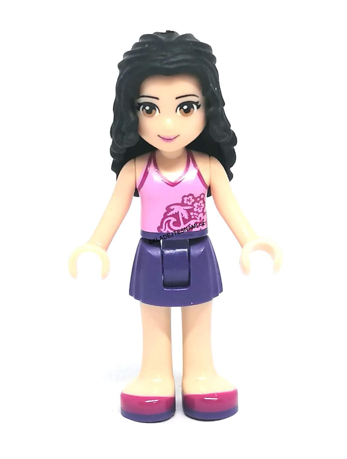 LH3027 LEGO HRANÁ MINIFIGURKA FRIENDS ČERNÉ VLASY