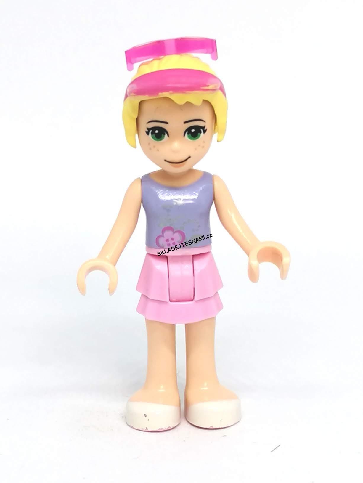 LH3068 LEGO HRANÁ MINIFIGURKA FRIENDS S RŮŽOVÝM KŠILTEM