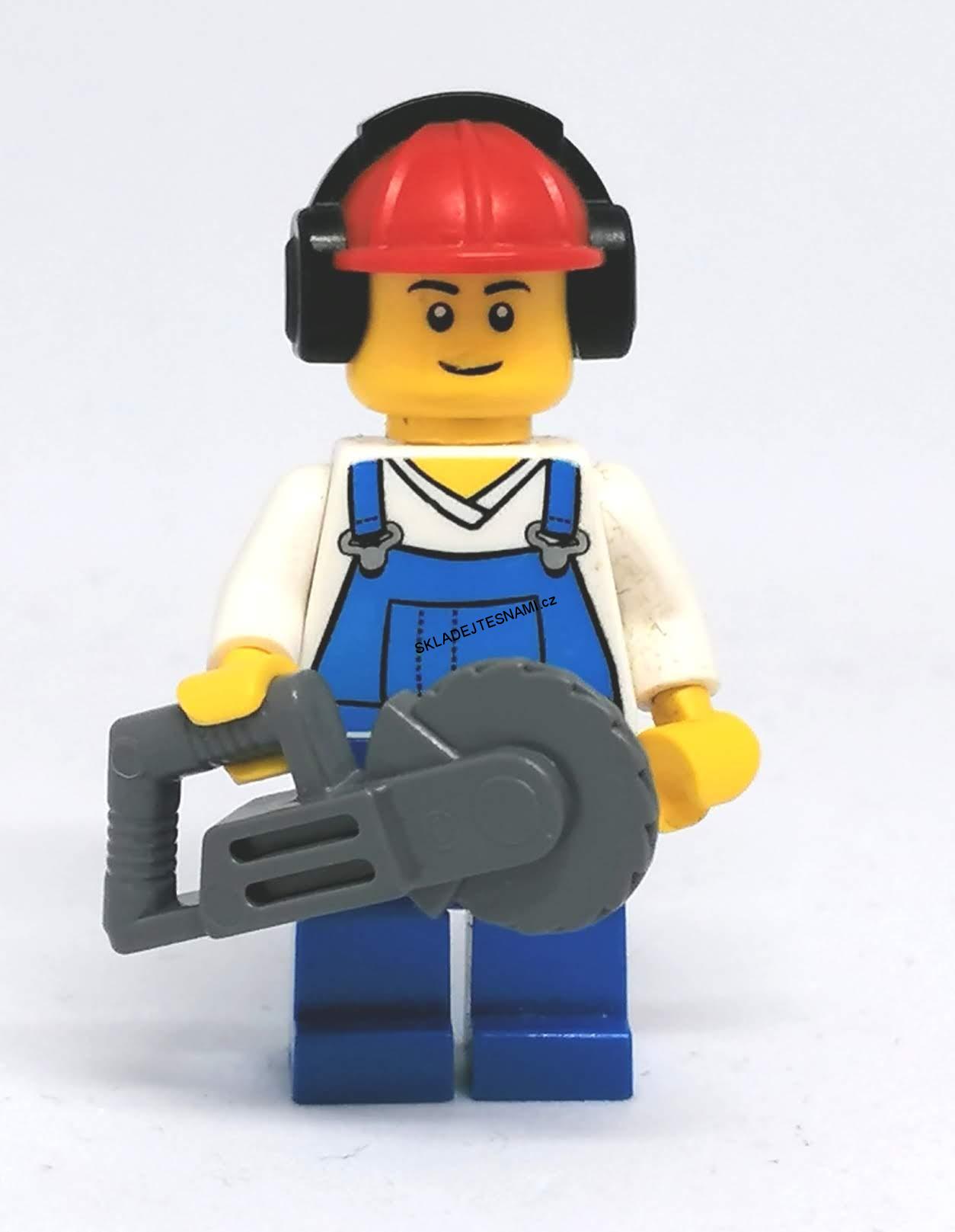 Lh563 LEGO HRANÁ MINIFIGURKA MUŽ S ROZBRUSKOU