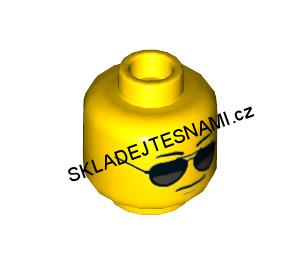 X67 LEGO HRANÝ DÍL ŽLUTÁ HLAVA ZRCADLOVÉ BRÝLE