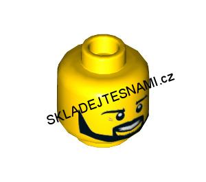 X68 LEGO HRANÝ DÍL ŽLUTÁ HLAVA S PLNOVOUSEM