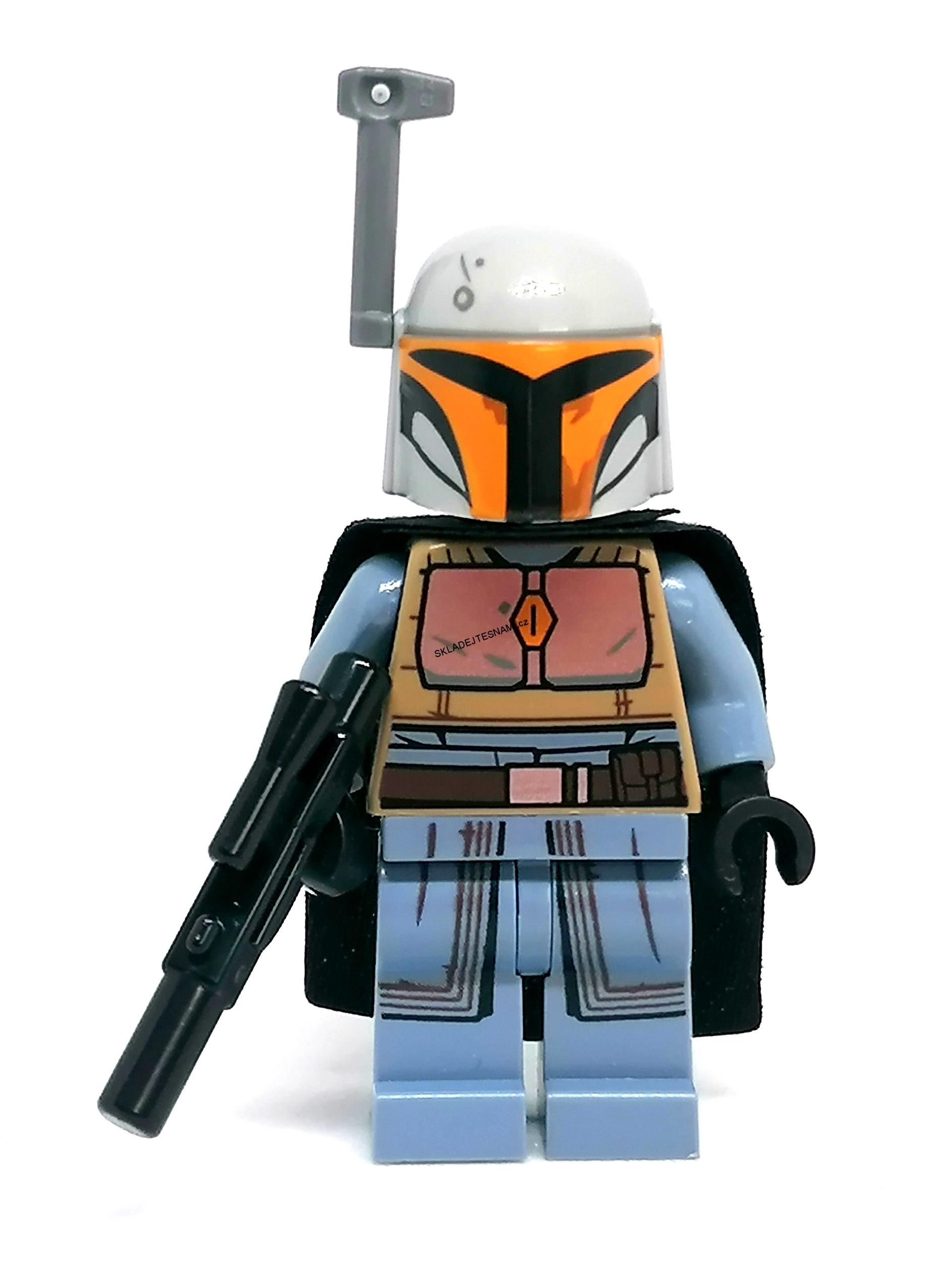 LN2413 LEGO NOVÁ MINIFIGURKA Mandalorian Warrior PLÁŠŤ A ZBRAŇ/ŠEDOMODRÁ