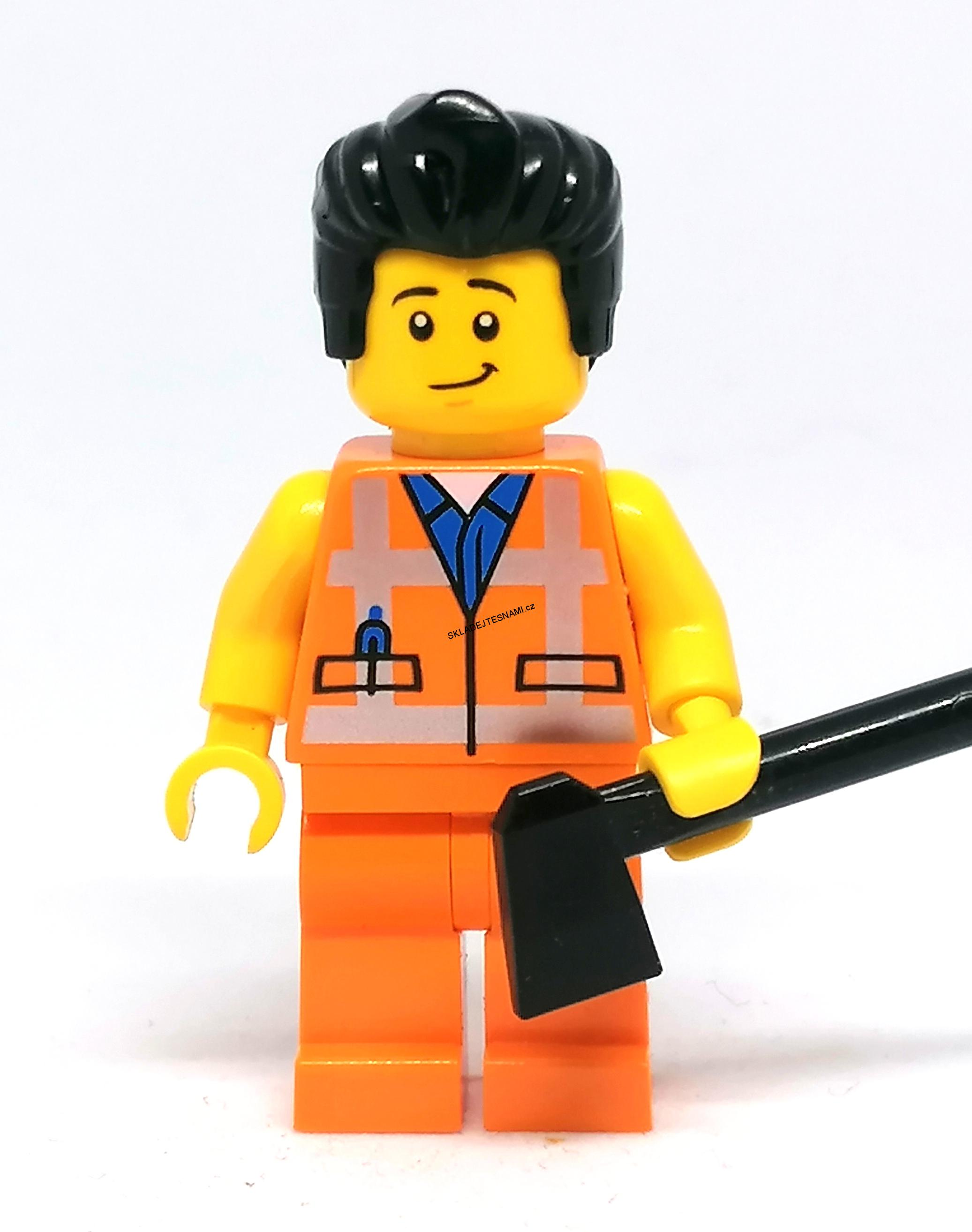 LH1218 LEGO HRANÁ MINIFIGURKA PRACOVNÍK SE SEKEROU