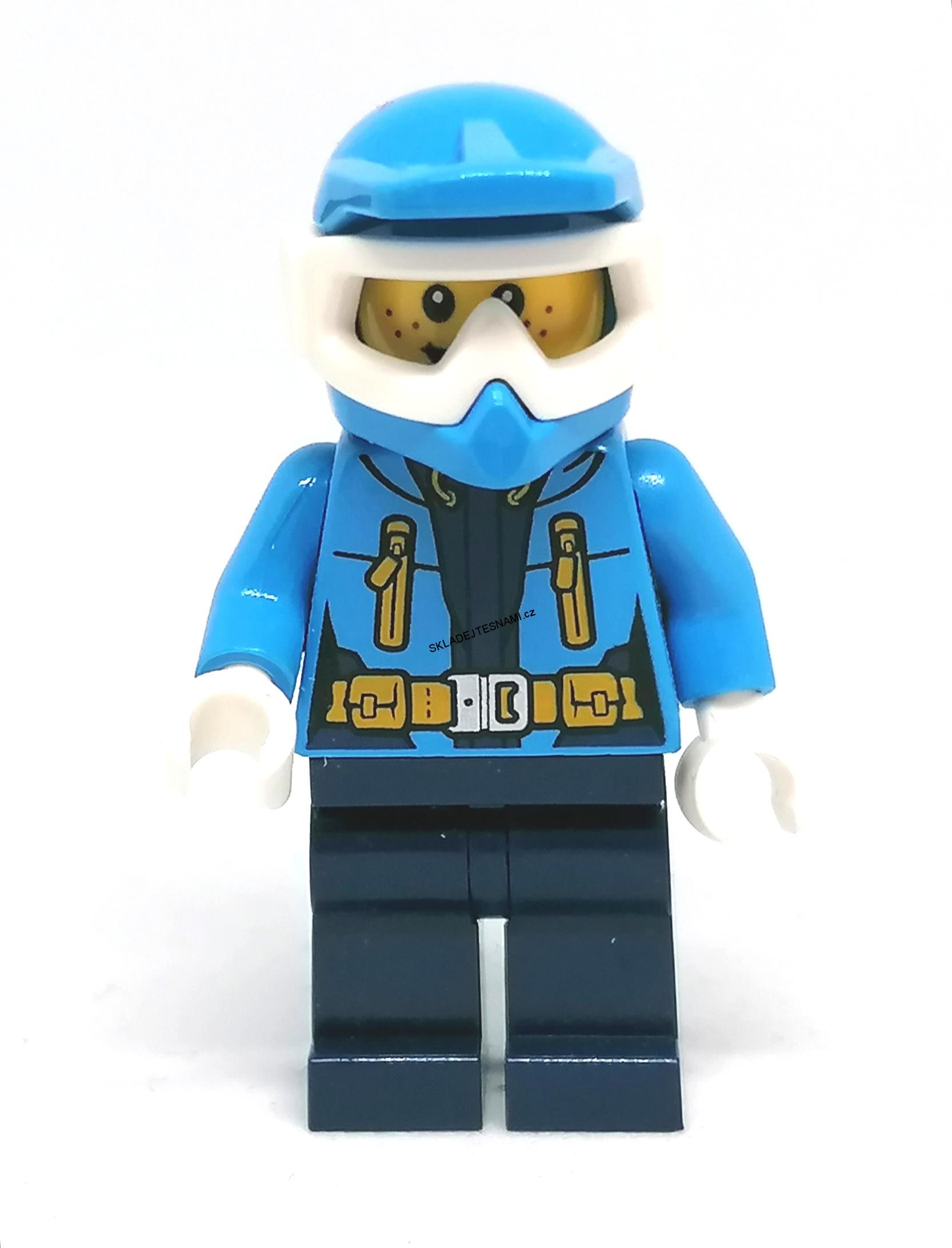 LH1297 LEGO HRANÁ MINIFIGURKA POLÁRNÍK ŘIDIT SKÚTRU