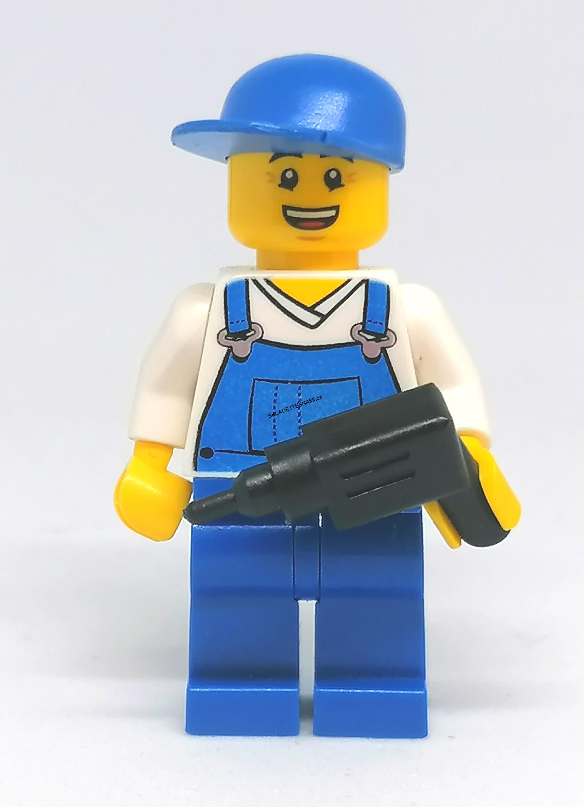 LH1496 HRANÁ MINIFIGURKA OPRAVÁŘ S VRTAČKOU