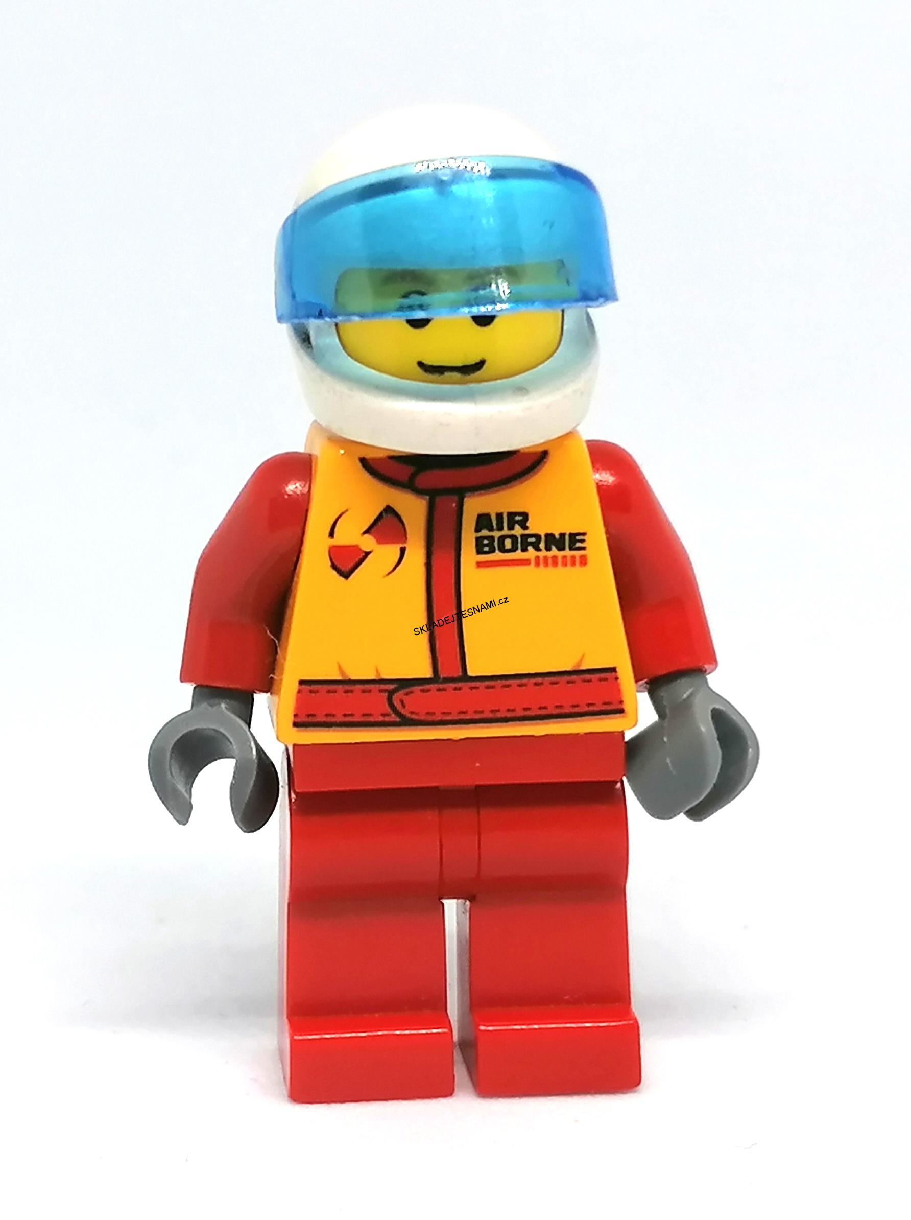 LH1622 HRANÁ MINIFIGURKA MUŽ V BÍLÉ HELMĚ