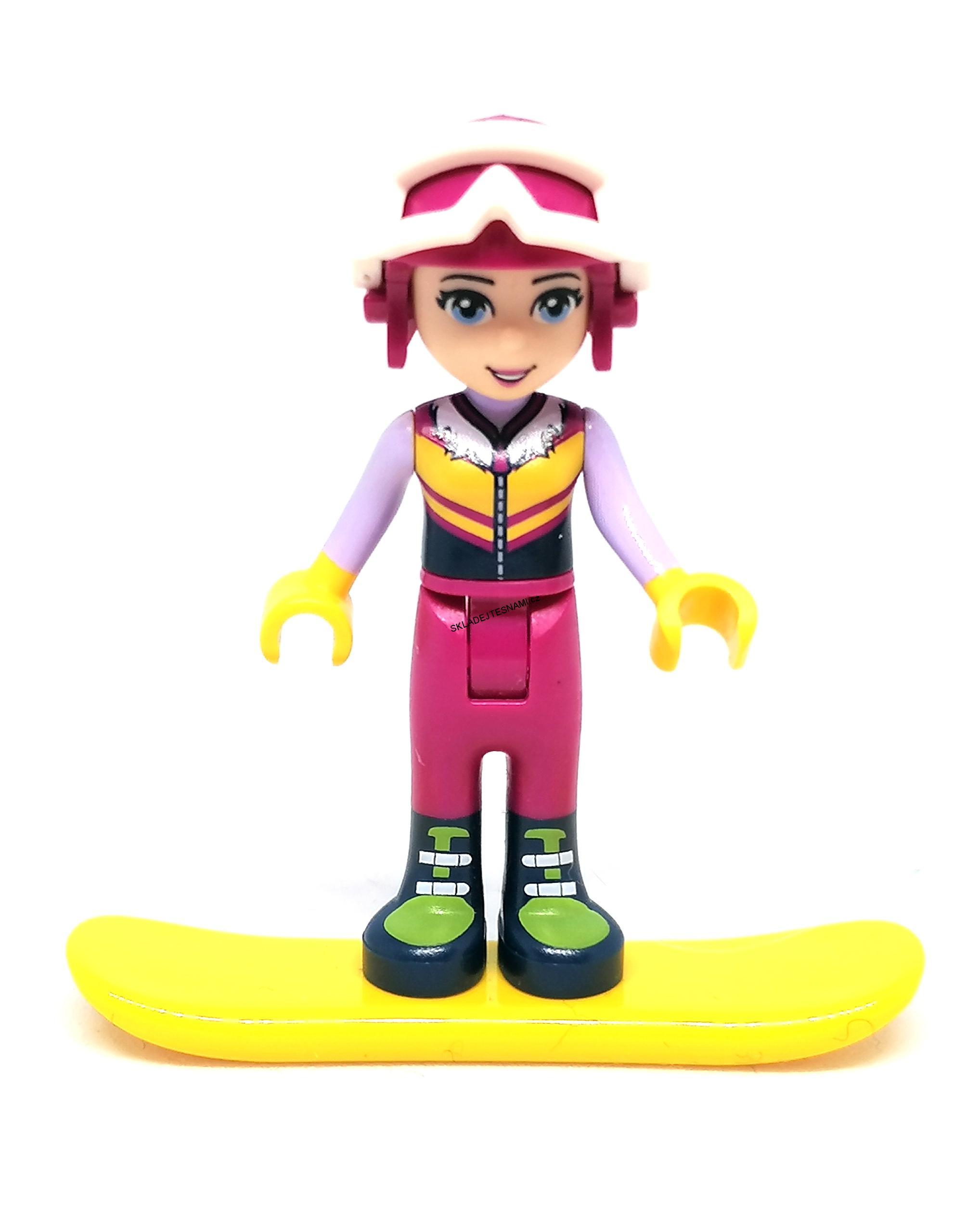 LN26 LEGO NOVÁ MINIFIGURKA FRIEND SE SNOWBOARDEM