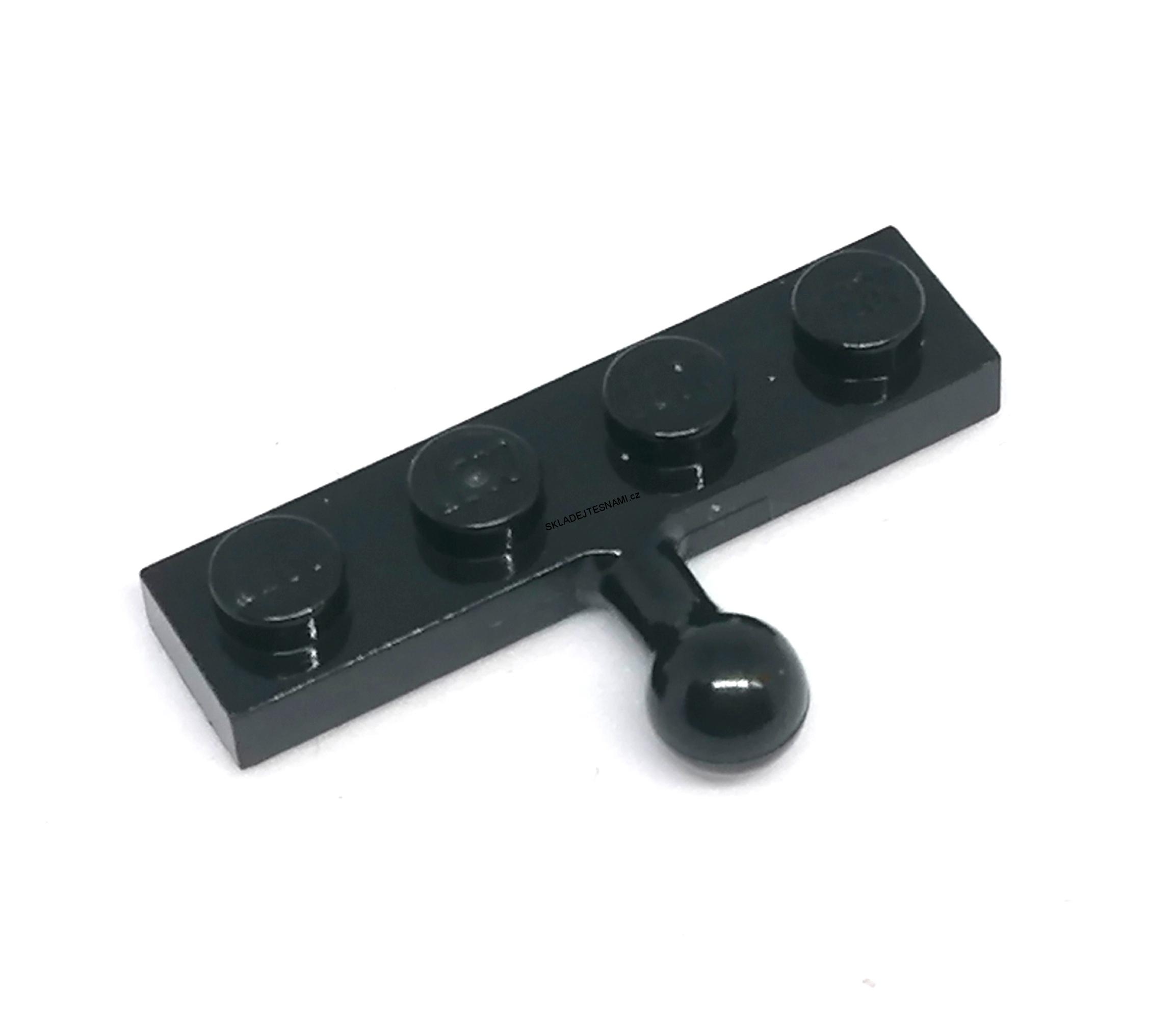 X187 LEGO DÍL ČERNÉ TAŽNÉ ZAŘÍZENÍ 1X4 NOPKY