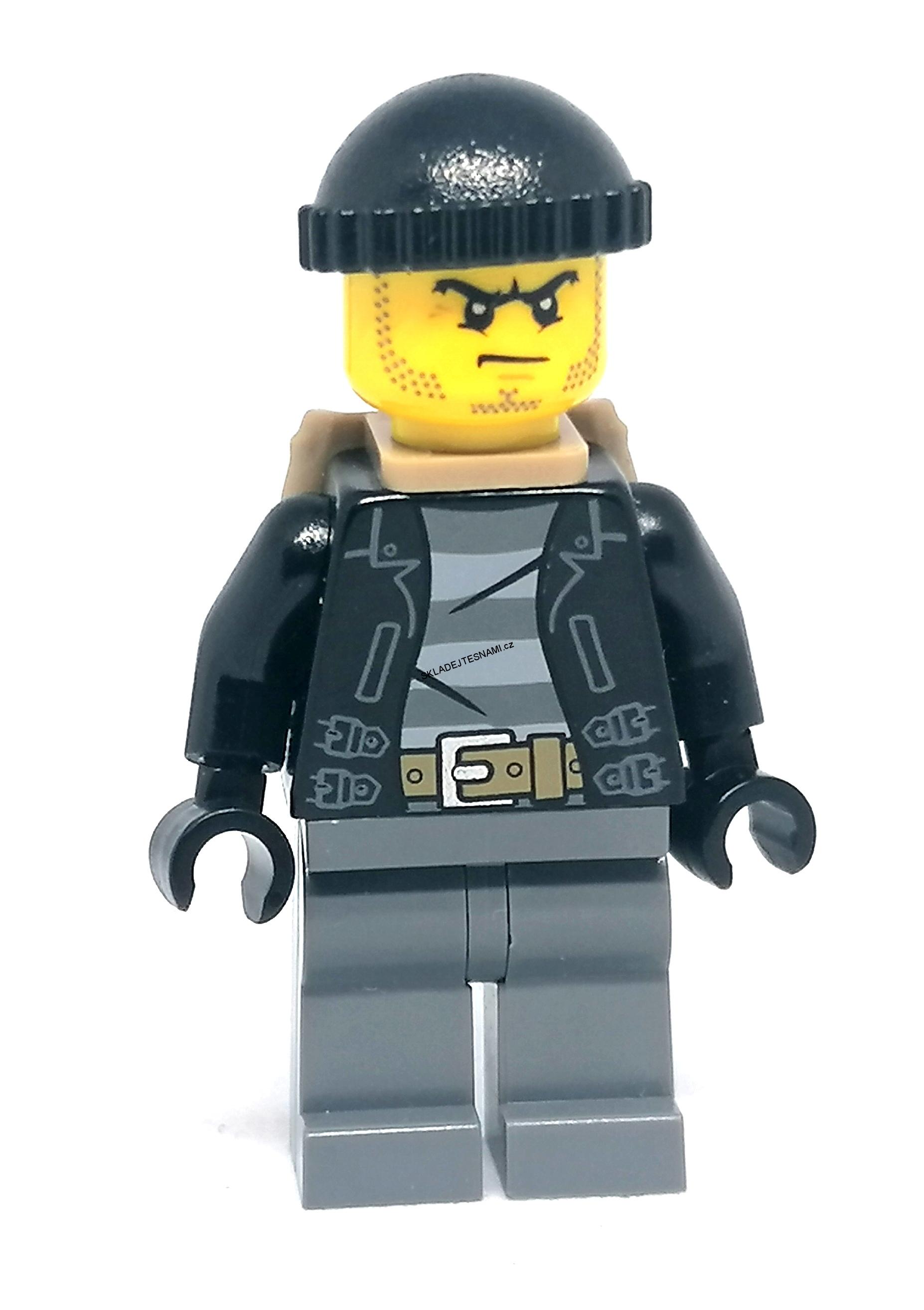 LH2527 LEGO HRANÁ MINIFIGURKA CITY PADOUCH S PYTLEM NA ZÁDECH