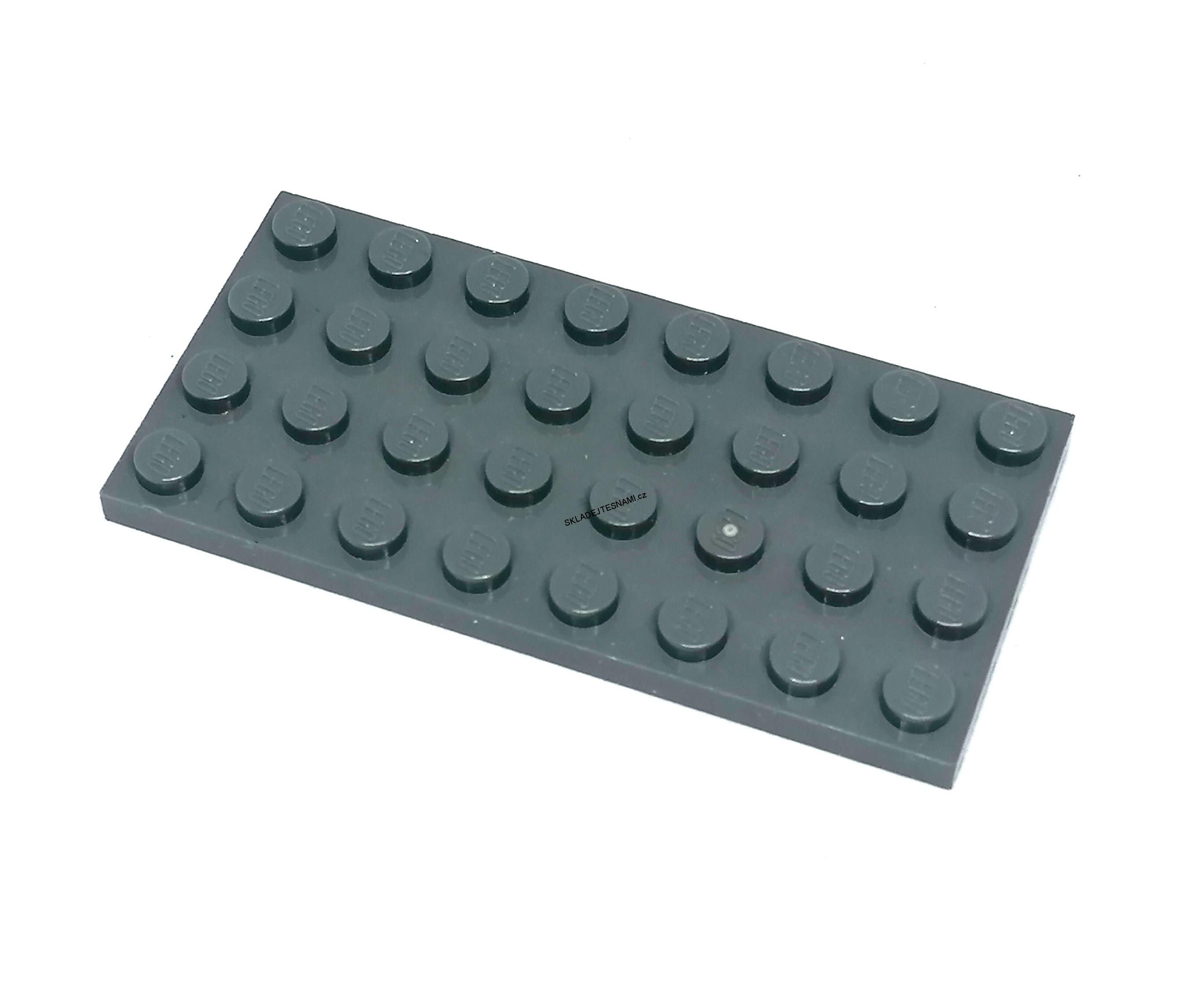 LH2481 LEGO HRANÁ PODLOŽKA ŠEDÁ 4X8 NOPKŮ