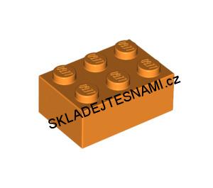 LH2496 LEGO HRANÁ KOSTKA 2X3 NOPKY ORANŽOVÁ