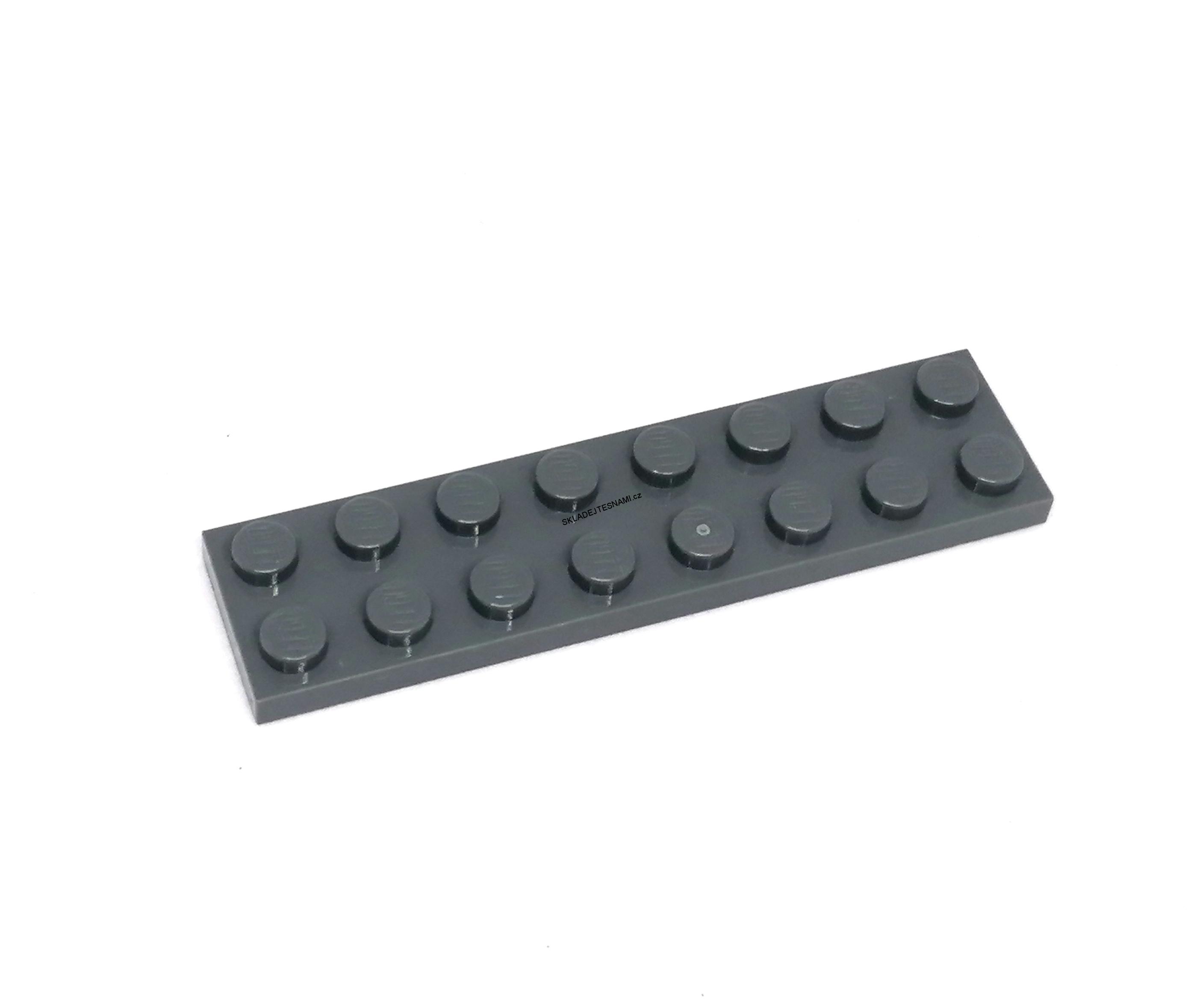 LH2521 LEGO HRANÁ KOSTKA 2X8 NOPKY ŠEDÁ