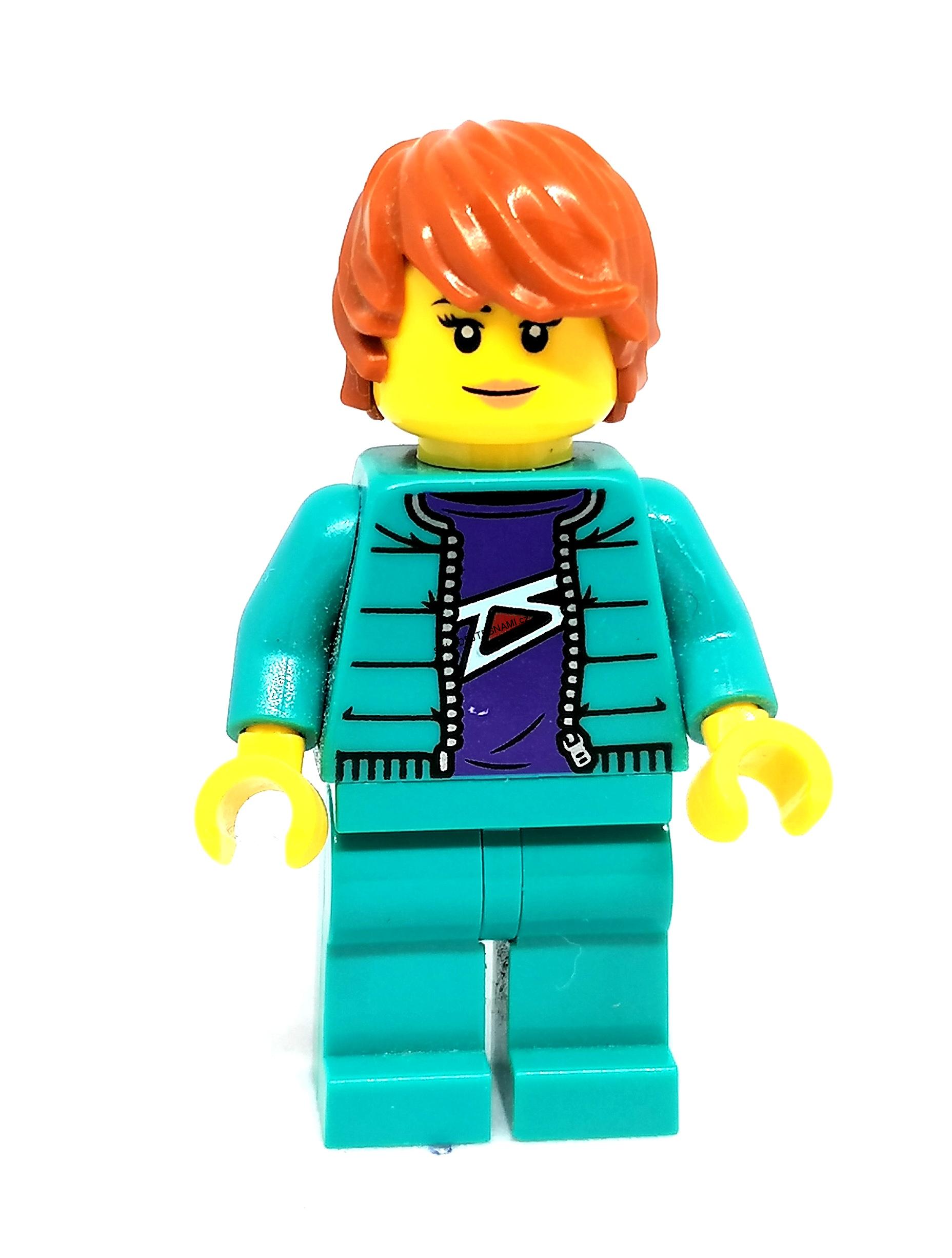 LH3333 LEGO HRANÁ MINIFIGURKA MUŽ V TYRKYSOVÉM