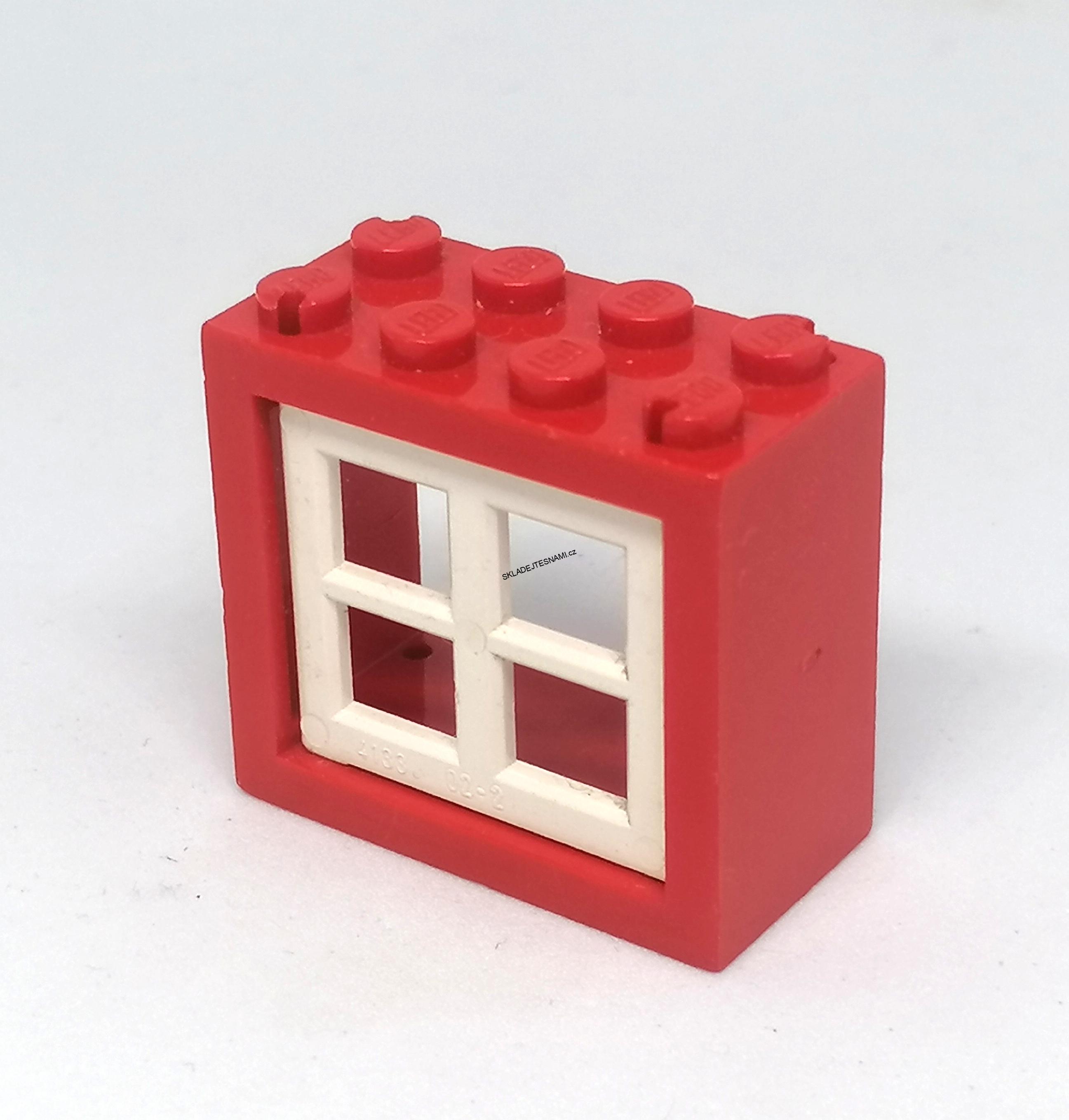 LH2628 LEGO HRANÉ OKNO BÍLÉ ČERVENÝ RÁM
