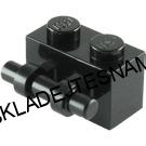 LH2671 LEGO NOVÝ DÍL KOSTKA ČERNÁ 2X1 S DRŽÁČKEM