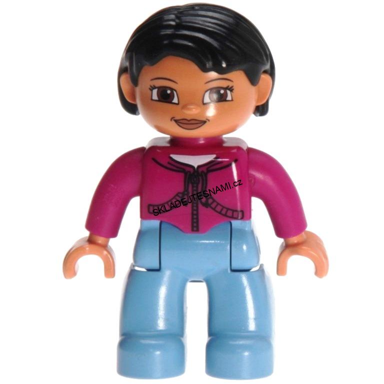 H560 DUPLO HRANÁ FIGURKA ŽENA MAMINKA ČERNÉ VLASY