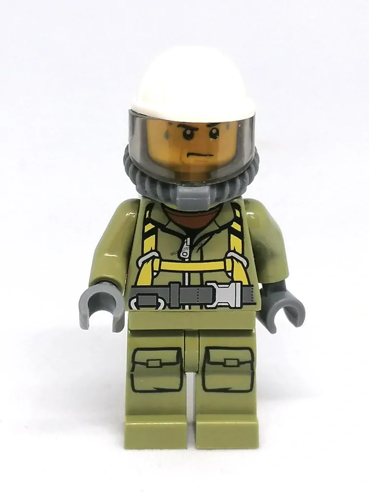 LH4214 LEGO HRANÁ MINIFIGURKA MUŽ POTÁPĚČ ZELENÝ