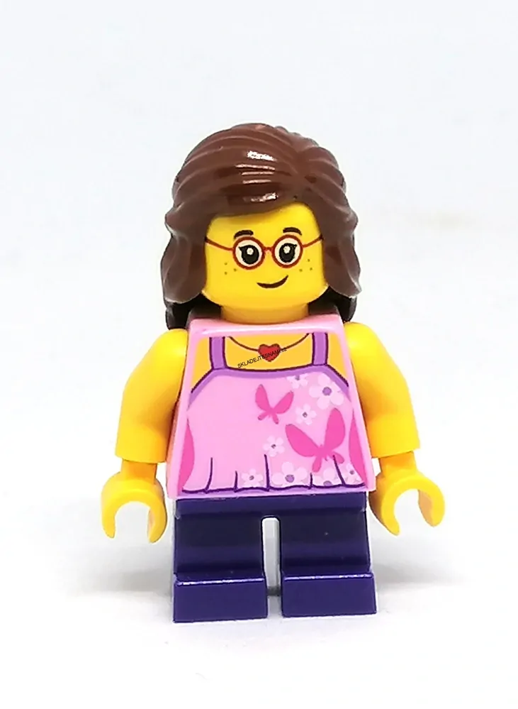 LH4265 LEGO HRANÁ MINIFIGURKA DÍVKA ČERVENÉ BRÝLE