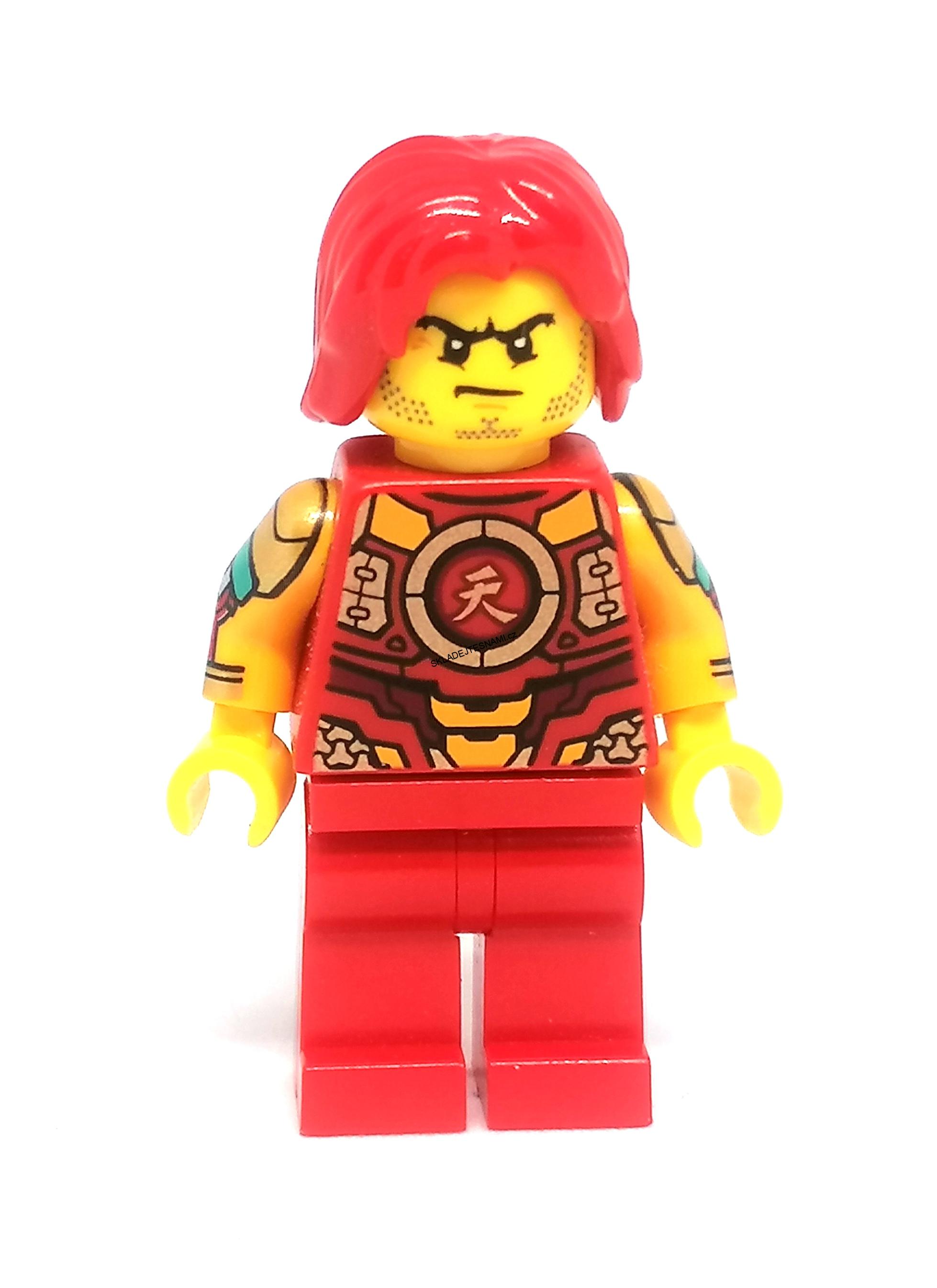 LH4338 LEGO HRANÁ MINIFIGURKA SAMURAI ČERVENÉ VLASY