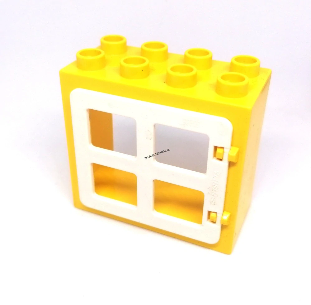 H101 DUPLO HRANÉ BÍLÉ OKNO ŽLUTÝ RÁM