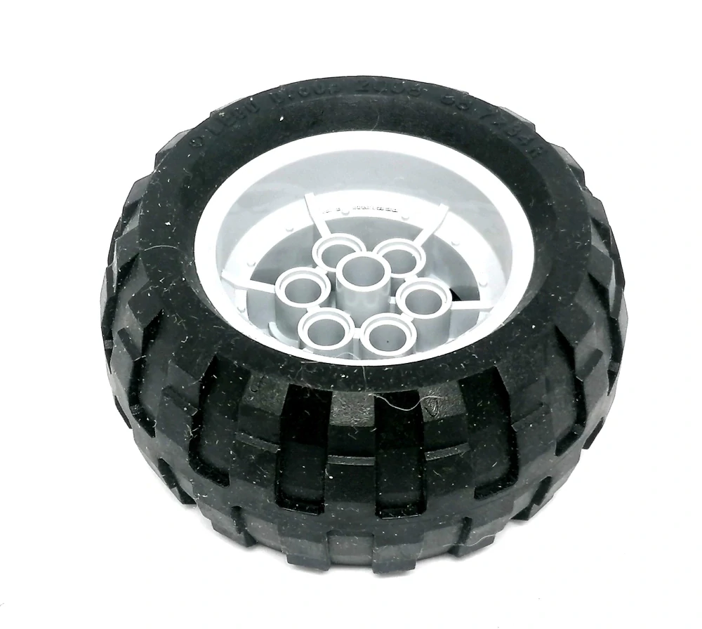 LH2854 LEGO HRANÝ DÍL PNEUMATIKA SE STŘÍBRNÝM DISKEM 68,7X34 PRŮMĚR 6,5 CM