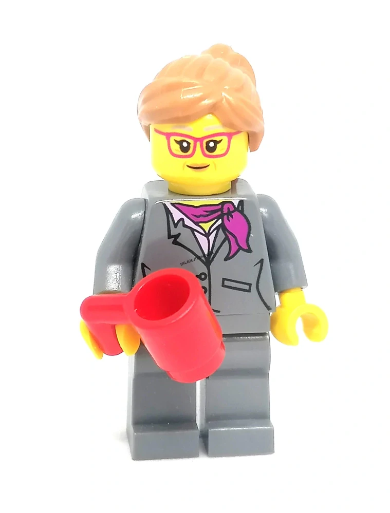 Lh4672 LEGO HRANÁ MINIFIGURKA ŽENA V OBLEKU HRNEK