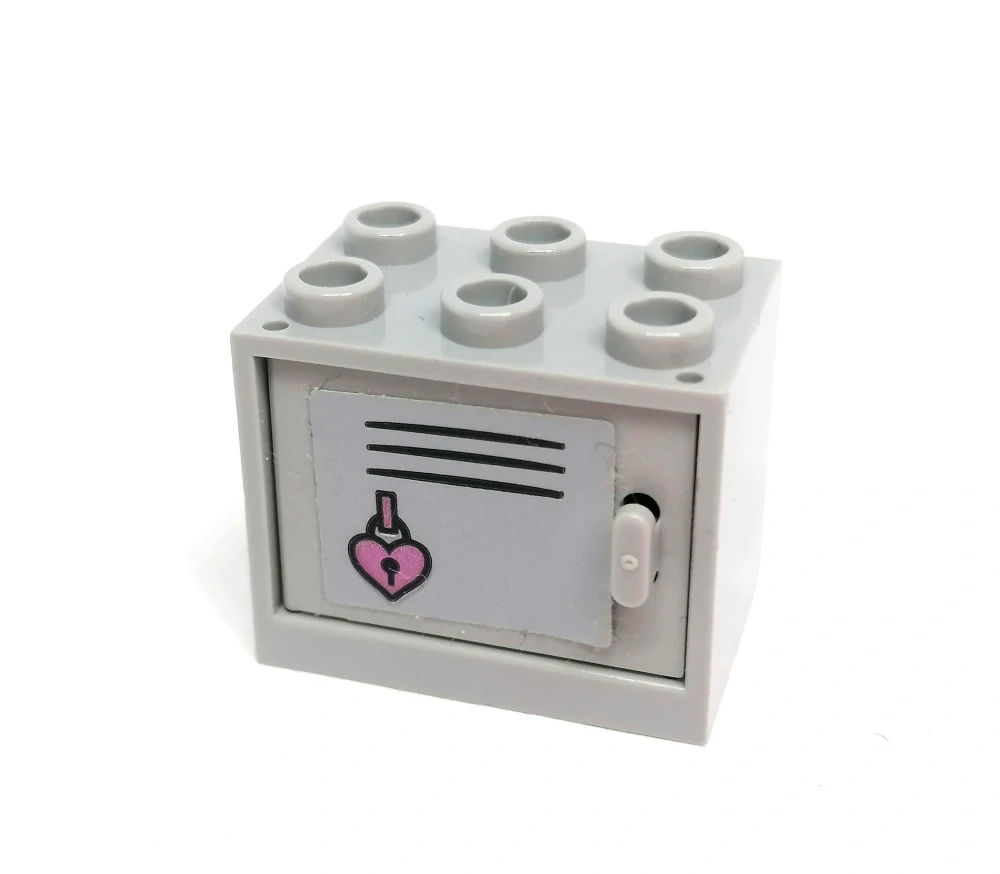 LH2951 LEGO HRANÁ BEDNA SKŘÍŇKA POTISK ZÁMEK SRDÍČKO