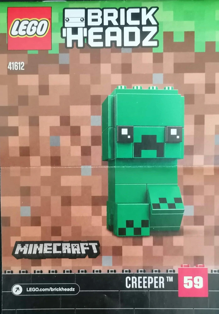 41612 LEGO NÁVOD NA SESTAVENÍ BRICK HEADZ CREEPER