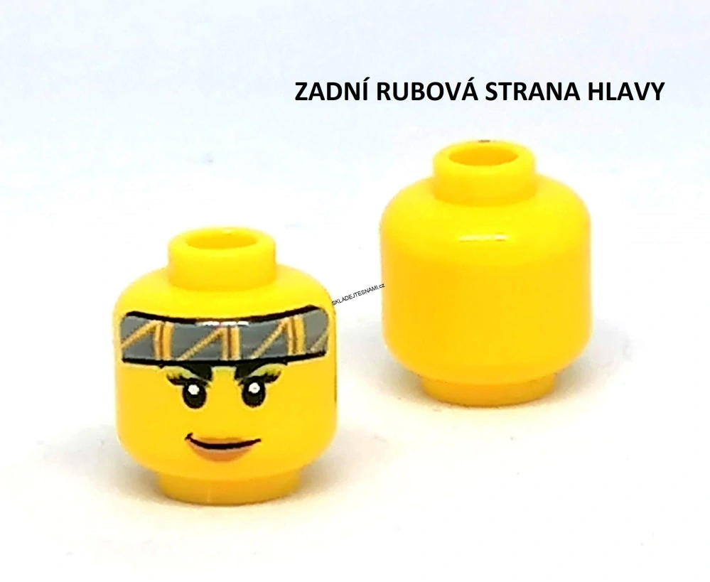 X525 LEGO DÍL HRANÝ ŽLUTÁ HLAVA ŽENA S ČELENKOU
