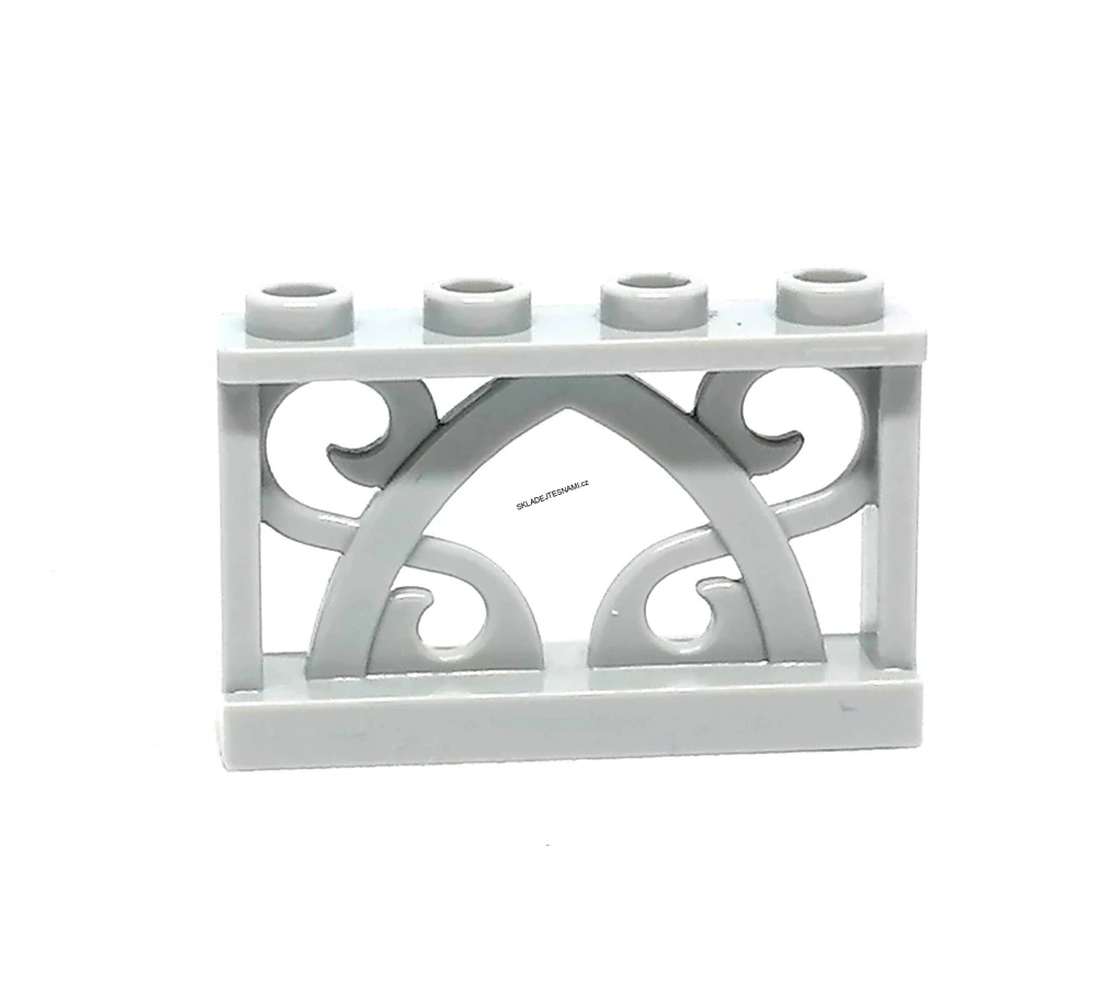 LH2982 LEGO HRANÁ ZÁBRANA PLOT KOVANÝ ŠEDÝ