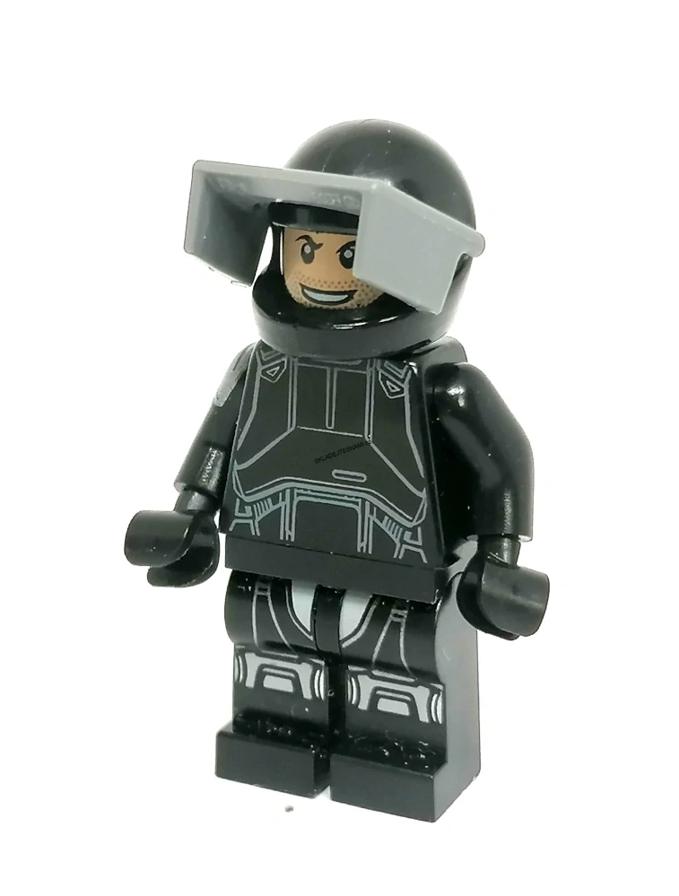 LH5576 LEGO HRANÁ MINIFIGURKA PILOT ČERNÁ HELMA