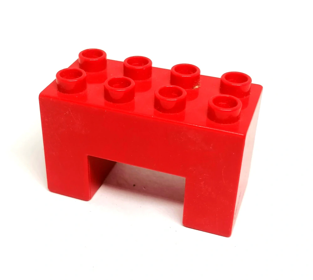 H614 DUPLO HRANÝ ČERVENÝ STOLEČEK