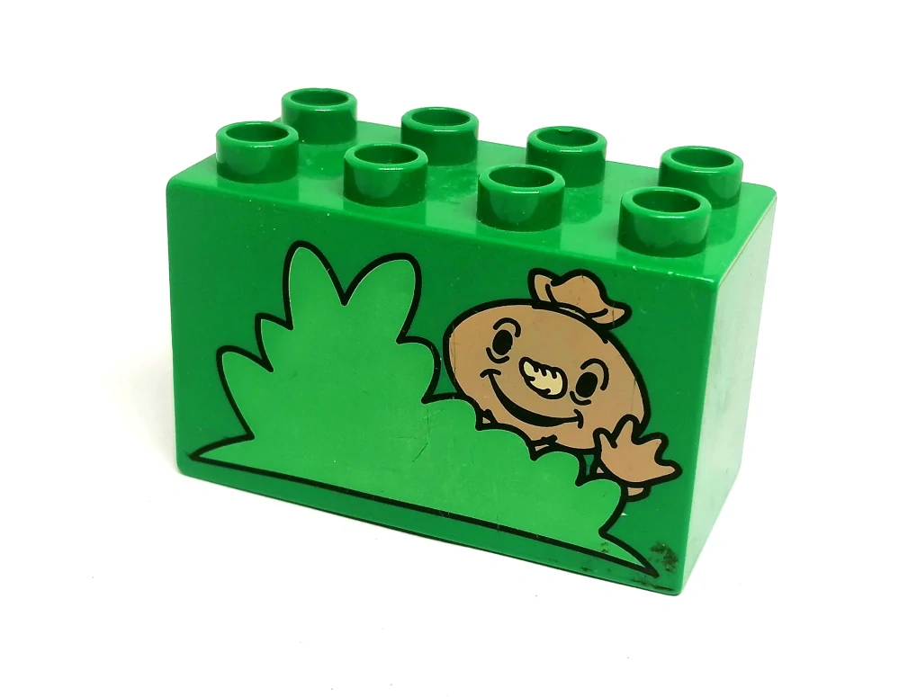 H629 DUPLO HRANÁ ZELENÁ KOSTKA POTISK STRAŠÁT BOŘEK STAVITEL