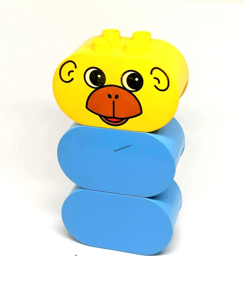 H638 DUPLO HRANÁ KOSTKA 3 KS POTISK HLAVA OPICE