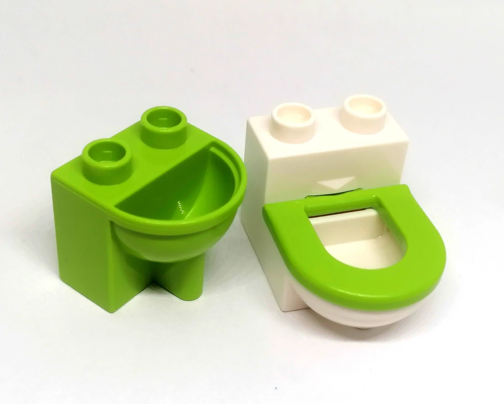 H722 DUPLO HRANÝ ZÁCHOD WC A UMYVADLO ZELENÉ