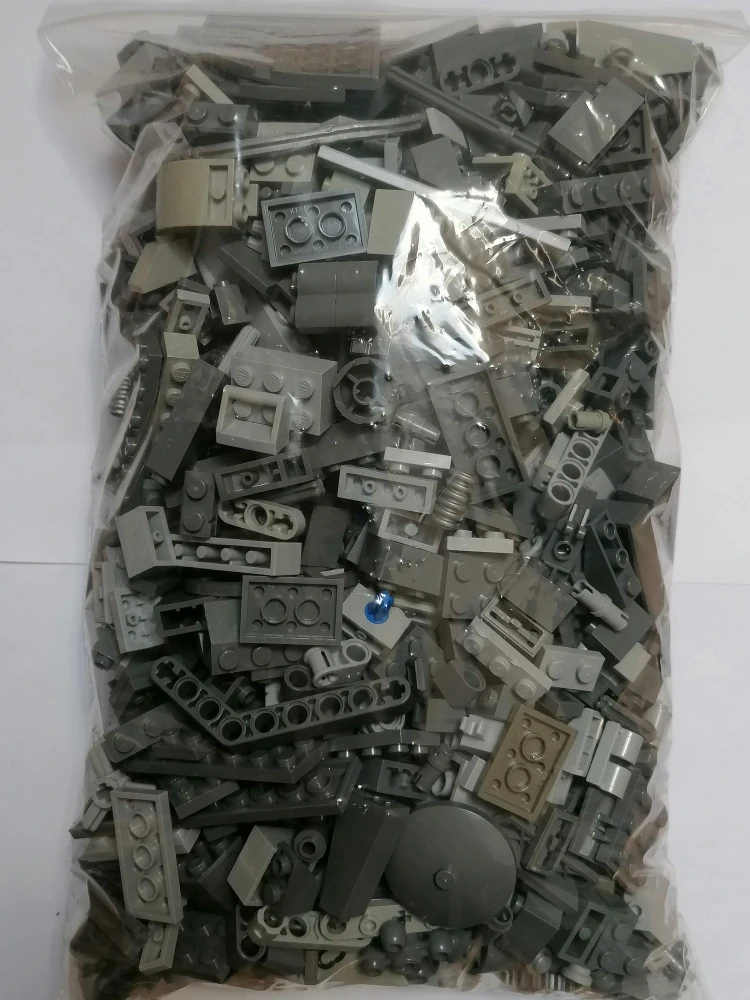 SCL417- HRANÉ LEGO MIX DÍLŮ MIX ŠEDÝCH ODSTÍNŮ - VÁHA 800 GRAMŮ