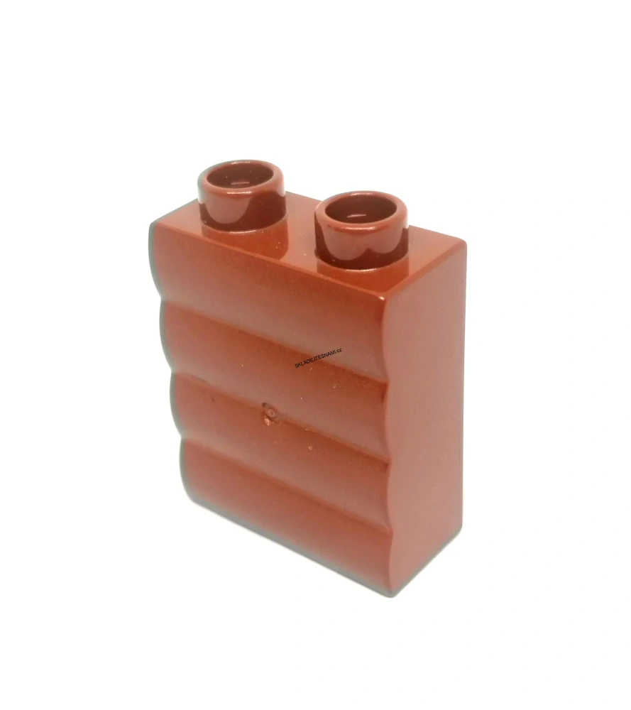 H840 DUPLO HRANÁ KOSTKA 2X1 NOPEK HNĚDÁ STRUKTURA KLÁDA