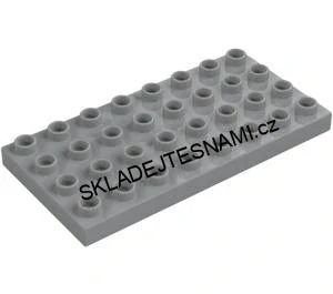 H846 DUPLO HRANÁ SVĚTLE ŠEDÁ PODLOŽKA 4X8 NOPKŮ