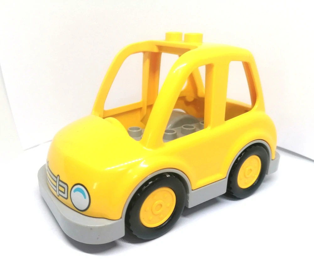 H848 DUPLO HRANÉ OSOBNÍ AUTO PRO DVĚ FIGURKY ŽLUTÉ É