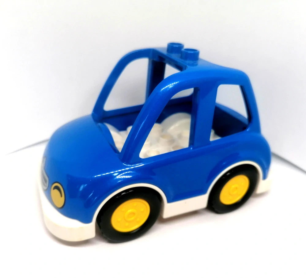 H859 DUPLO HRANÉ OSOBNÍ AUTO PRO DVĚ FIGURKY MODRÉ