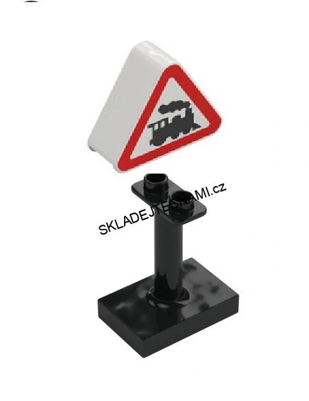 H875 DUPLO HRANÁ DOPRAVNÍ ZNAČKA ŽELEZNICE VLAK NÁDRAŽÍ