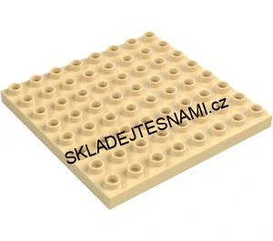 H891 DUPLO HRANÁ PODLOŽKA 8X8 NOPKŮ BOŽOVÁ TAN